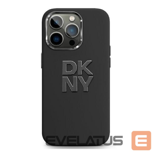 Other Phone Accessory DKNY DKNY Liquid Silicone Metal Logo iPhone 16 Case - Black