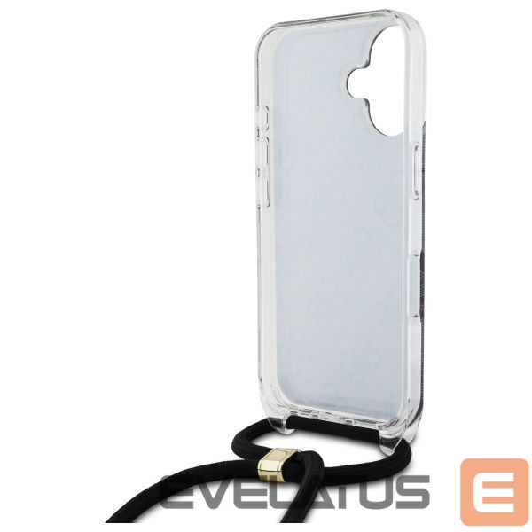 Other Phone Accessory Guess Guess Crossbody Cord 4G Print Case for iPhone 16 - Black