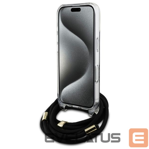 Other Phone Accessory Guess Guess Crossbody Cord 4G Print Case for iPhone 16 - Black