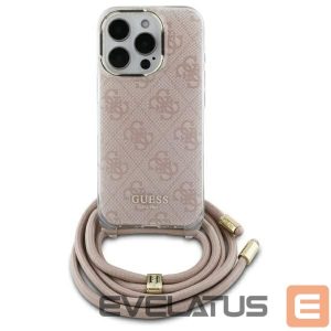 Other Phone Accessory Guess  Guess Crossbody Cord 4G Print iPhone 16 Case - Pink 