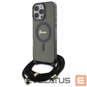 Other Phone Accessory Guess  Guess Crossbody Cord Script MagSafe Case for iPhone 16 Pro - Black 