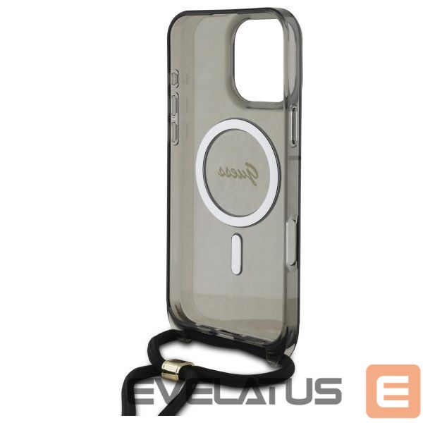 Other Phone Accessory Guess Guess Crossbody Cord Script MagSafe Case for iPhone 16 Pro - Black