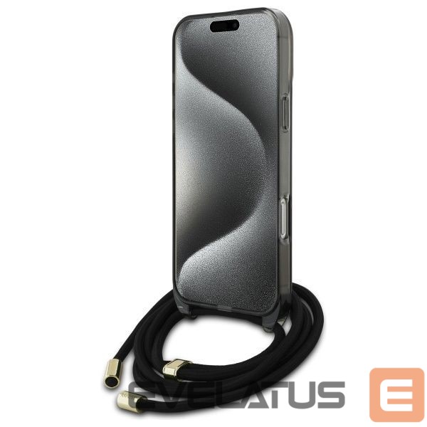 Other Phone Accessory Guess Guess Crossbody Cord Script MagSafe Case for iPhone 16 Pro - Black