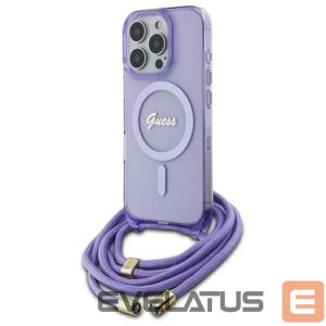 Other Phone Accessory Guess  Guess Crossbody Cord Script MagSafe Case for iPhone 16 Pro - Purple 