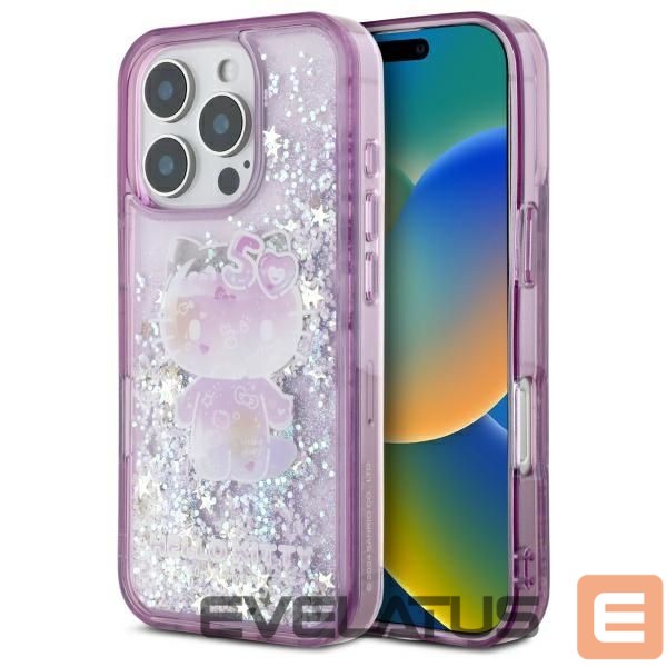 Other Phone Accessory Hello Kitty Hello Kitty Liquid Glitter 50TH Anniversary Party iPhone 16 Pro Case - Purple