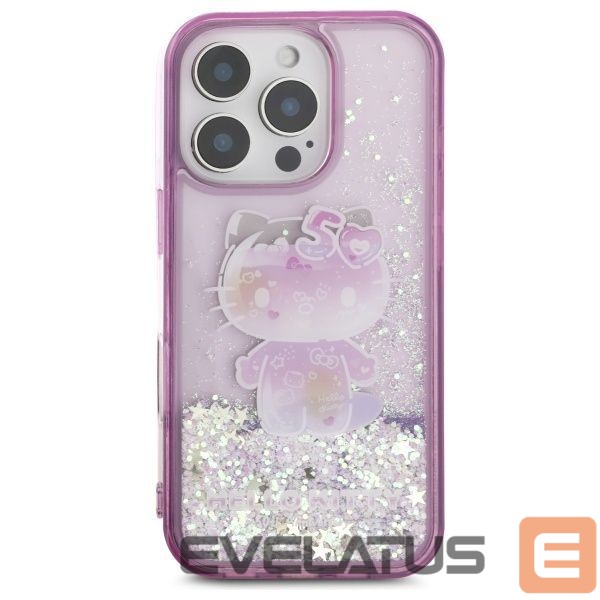 Other Phone Accessory Hello Kitty Hello Kitty Liquid Glitter 50TH Anniversary Party iPhone 16 Pro Case - Purple
