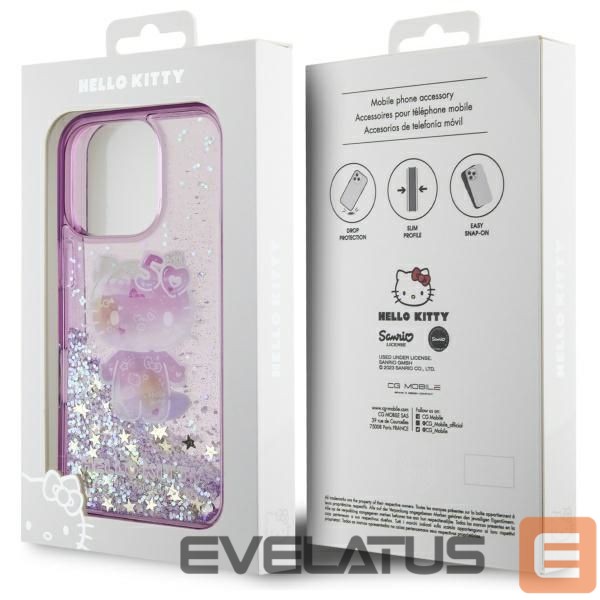 Other Phone Accessory Hello Kitty Hello Kitty Liquid Glitter 50TH Anniversary Party iPhone 16 Pro Case - Purple