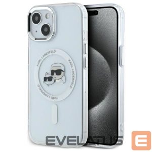 Other Phone Accessory Karl Lagerfeld  Karl Lagerfeld KLHMP14SHLSKCH iPhone 14 6.1" white/white hardcase IML Metal Karl&Choupette Head MagSafe 