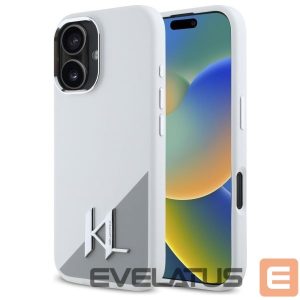 Other Phone Accessory Karl Lagerfeld  Karl Lagerfeld Silicone Initial Metal Logo MagSafe iPhone 16 Case - White 