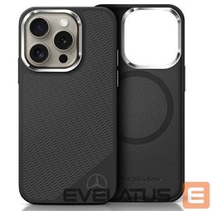 Other Phone Accessory Mercedes-Benz  Mercedes Silicone Tonal Logo Wood Pattern MagSafe iPhone 16 Pro Max Case - Black 