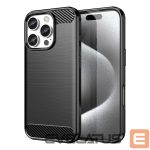 Back panel cover Hurtel  Carbon Case for iPhone 16 Pro Max Silicone Case - Black 