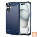Back panel cover Hurtel  Carbon Case for iPhone 16 Plus - Blue 