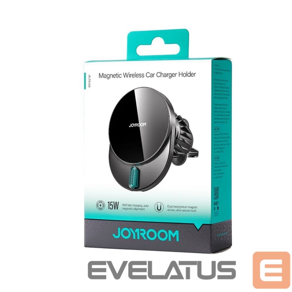 Adapter Joyroom Joyroom JR-ZS409 magnetic holder with 15W inductive charger for car air vent - black