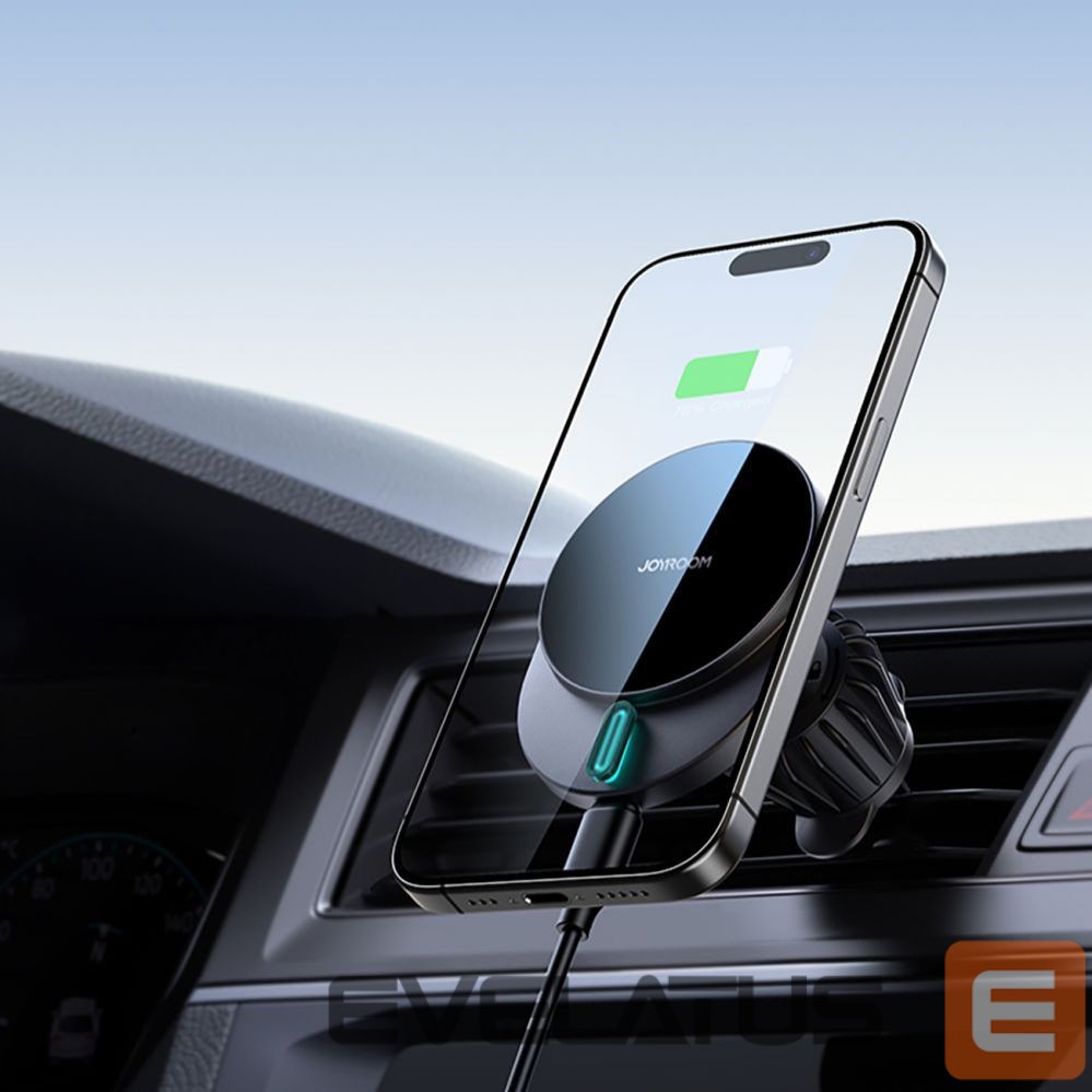 Adapter Joyroom Joyroom JR-ZS409 magnetic holder with 15W inductive charger for car air vent - black