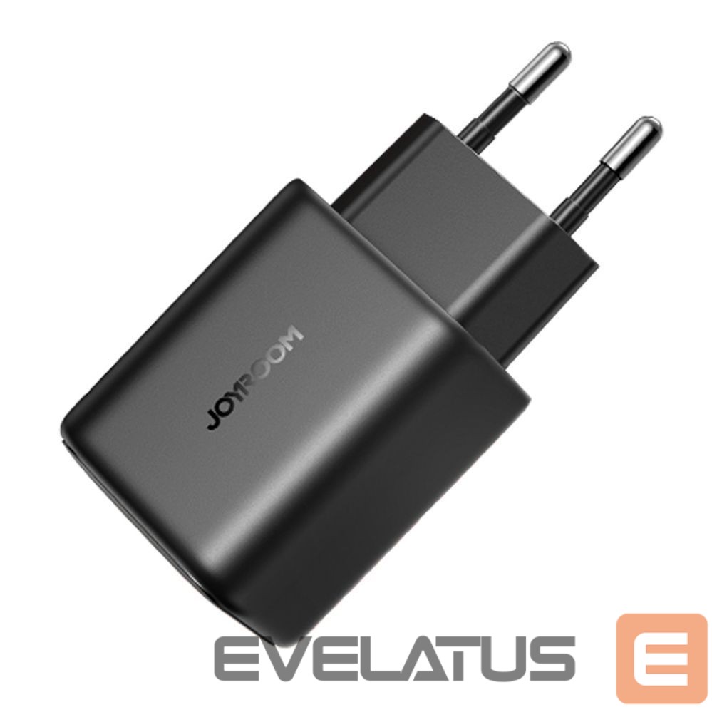 Adapter Joyroom Joyroom JR-TCF23 network charger USB-C 25W SFC / PPS / PD - black + USB-C / USB-C cable 1m