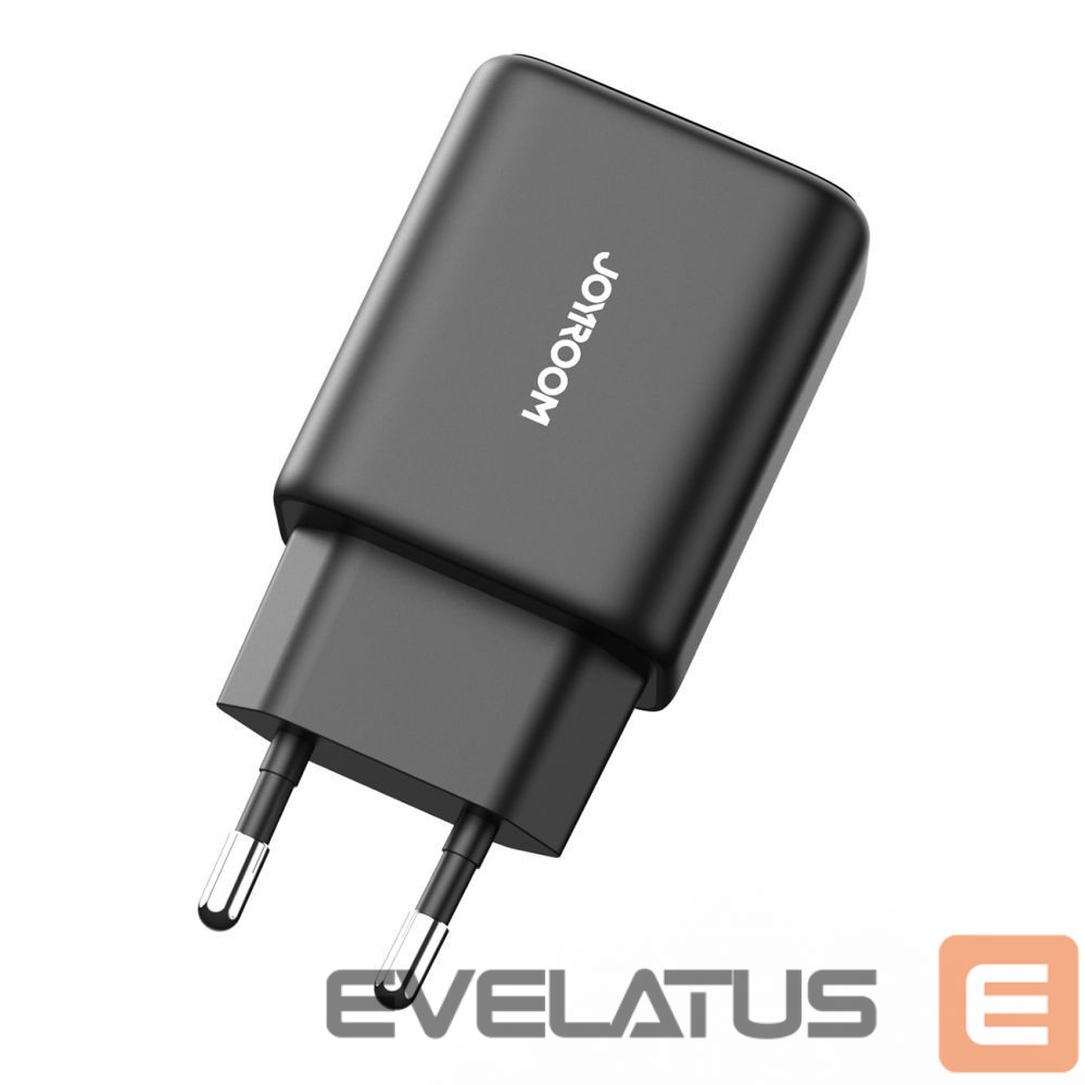Adapter Joyroom Joyroom JR-TCF23 network charger USB-C 25W SFC / PPS / PD - black + USB-C / USB-C cable 1m