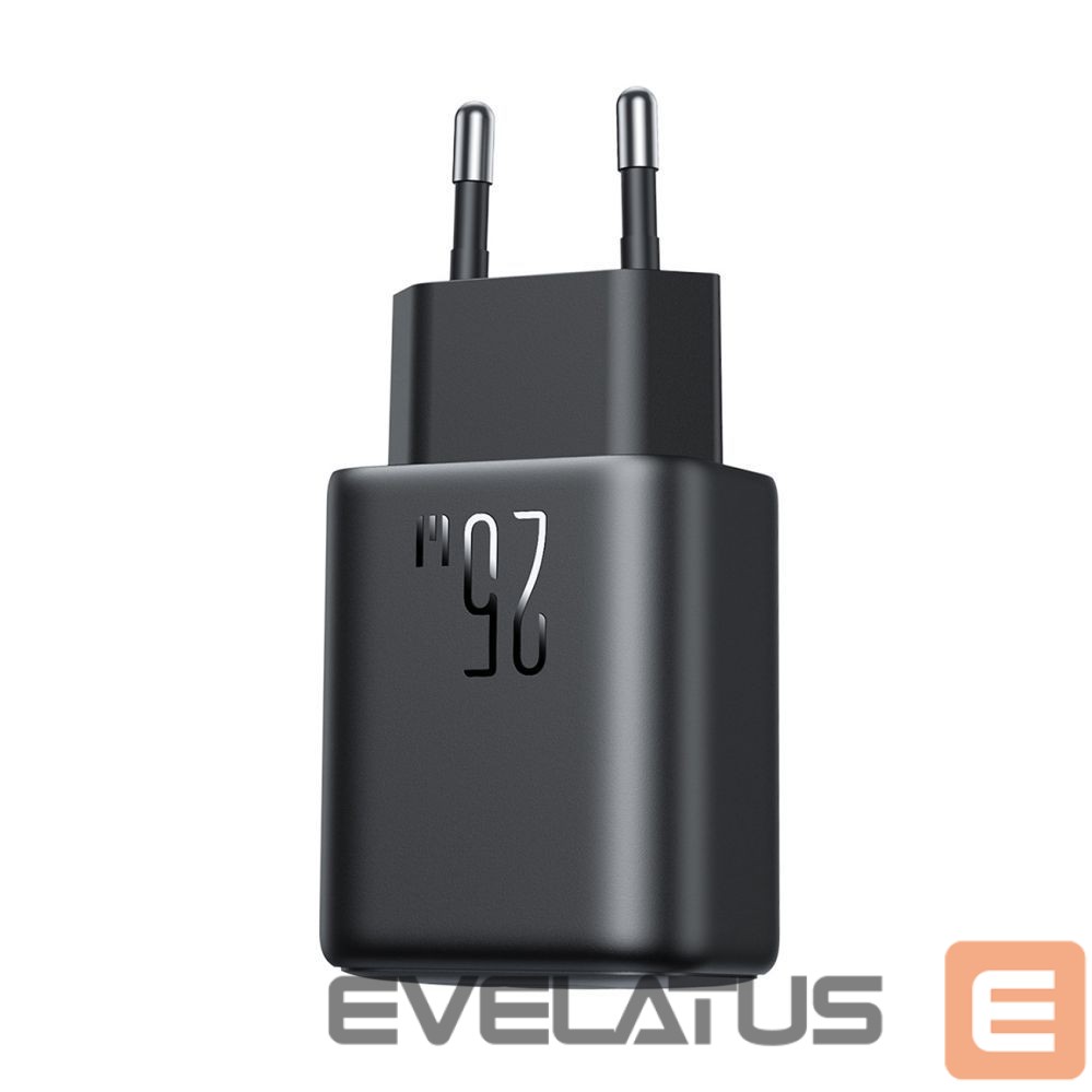 Adapter Joyroom Joyroom JR-TCF23 network charger USB-C 25W SFC / PPS / PD - black + USB-C / USB-C cable 1m
