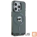 Other Phone Accessory Karl Lagerfeld  Karl Lagerfeld KLHMP15LHLSKIK iPhone 15 Pro 6.1" black/black hardcase IML Metal Karl Head MagSafe 