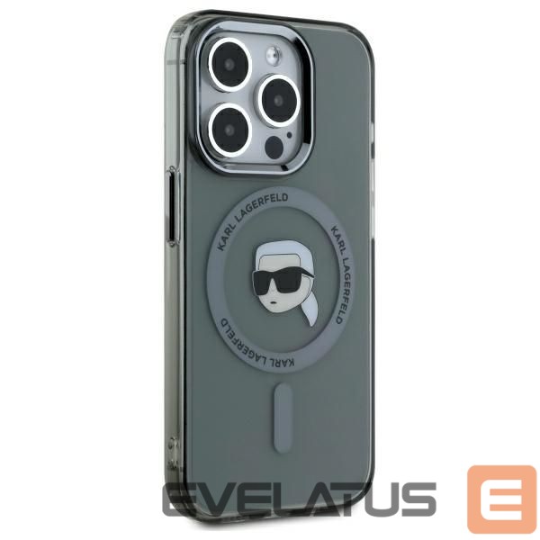 Other Phone Accessory Karl Lagerfeld Karl Lagerfeld KLHMP15LHLSKIK iPhone 15 Pro 6.1" black/black hardcase IML Metal Karl Head MagSafe