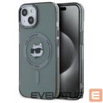 Other Phone Accessory Karl Lagerfeld  Karl Lagerfeld KLHMP15SHLSCHK iPhone 15 6.1" black/black hardcase IML Metal Choupette Head MagSafe 