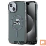 Other Phone Accessory Karl Lagerfeld  Karl Lagerfeld KLHMP15SHLSKCK iPhone 15 6.1" black/black hardcase IML Metal Karl&Choupette Head MagSafe 