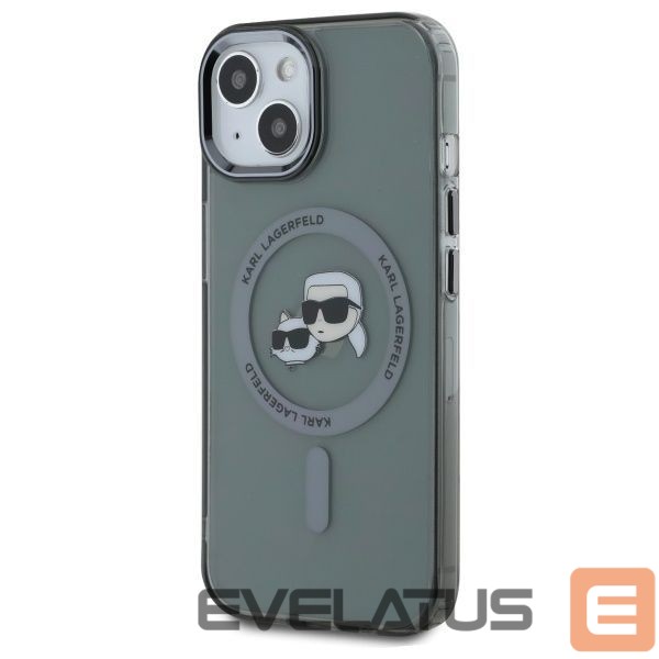 Other Phone Accessory Karl Lagerfeld Karl Lagerfeld KLHMP15SHLSKCK iPhone 15 6.1" black/black hardcase IML Metal Karl&Choupette Head MagSafe