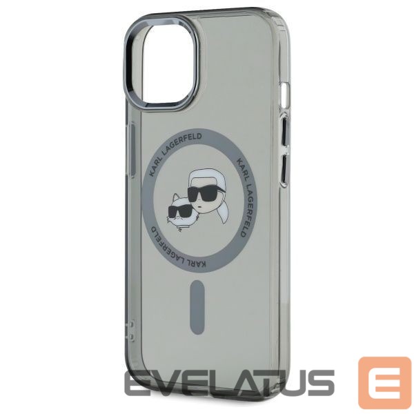 Other Phone Accessory Karl Lagerfeld Karl Lagerfeld KLHMP15SHLSKCK iPhone 15 6.1" black/black hardcase IML Metal Karl&Choupette Head MagSafe