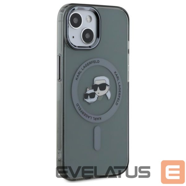 Other Phone Accessory Karl Lagerfeld Karl Lagerfeld KLHMP15SHLSKCK iPhone 15 6.1" black/black hardcase IML Metal Karl&Choupette Head MagSafe