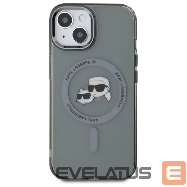 Other Phone Accessory Karl Lagerfeld Karl Lagerfeld KLHMP15SHLSKCK iPhone 15 6.1" black/black hardcase IML Metal Karl&Choupette Head MagSafe