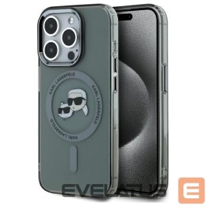 Other Phone Accessory Karl Lagerfeld  Karl Lagerfeld KLHMP15XHLSKCK iPhone 15 Pro Max 6.7" black/black hardcase IML Metal Karl&Choupette Head MagSafe 
