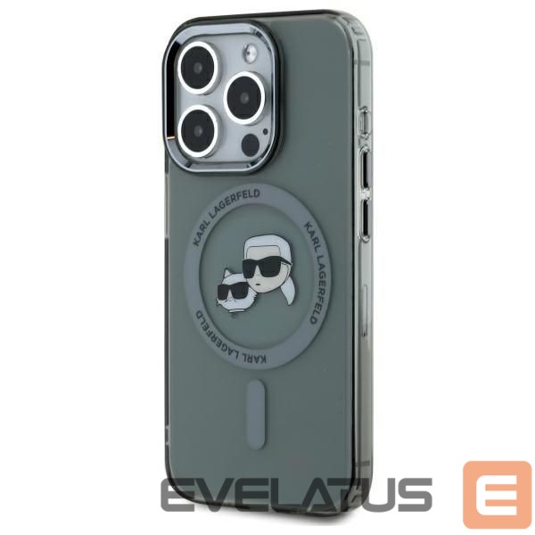 Other Phone Accessory Karl Lagerfeld Karl Lagerfeld KLHMP15XHLSKCK iPhone 15 Pro Max 6.7" black/black hardcase IML Metal Karl&Choupette Head MagSafe