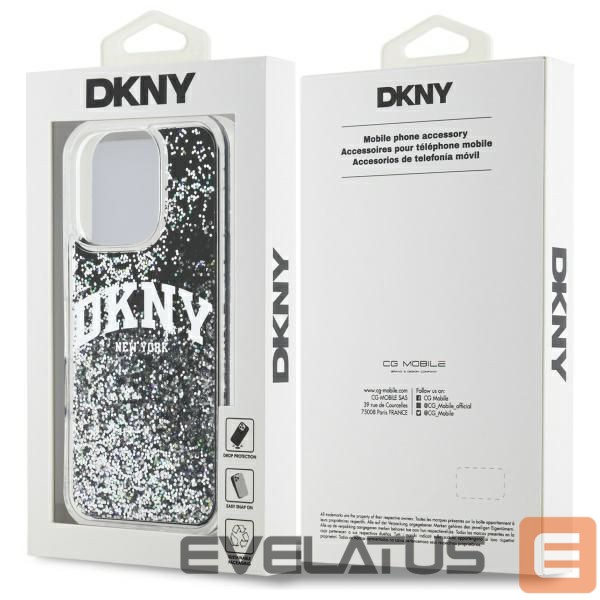 Other Phone Accessory DKNY DKNY DKHCP16LLBNAEK iPhone 16 Pro 6.3" black/black hardcase Liquid Glitter Arch Logo