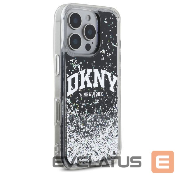 Other Phone Accessory DKNY DKNY DKHCP16LLBNAEK iPhone 16 Pro 6.3" black/black hardcase Liquid Glitter Arch Logo