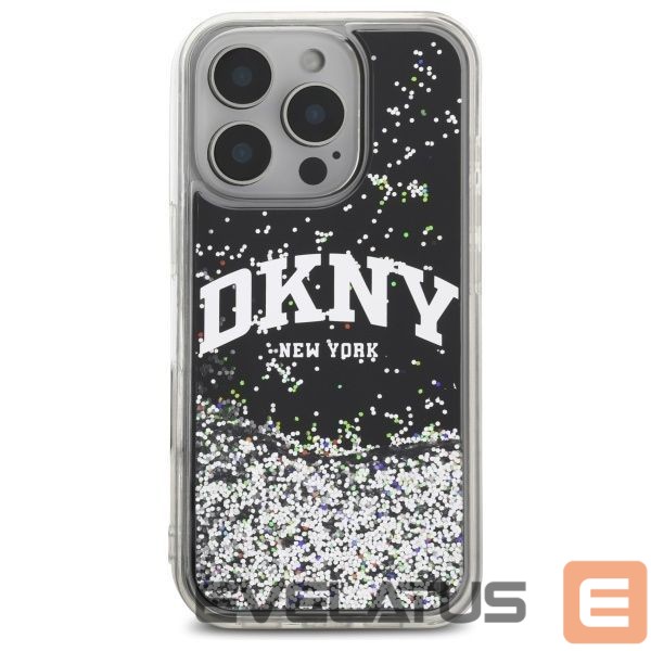 Other Phone Accessory DKNY DKNY DKHCP16LLBNAEK iPhone 16 Pro 6.3" black/black hardcase Liquid Glitter Arch Logo