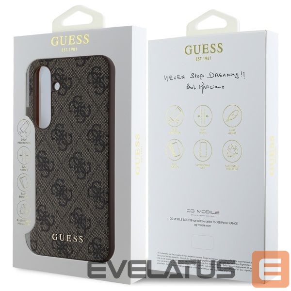 Other Phone Accessory Guess Guess GUHCS24FEG4GFBR S24 FE S721 brown/brown hardcase 4G Metal Gold Logo