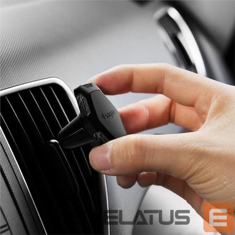 Back panel cover Spigen Spigen QS11 Magnetic Car Air Vent Phone Holder - Black