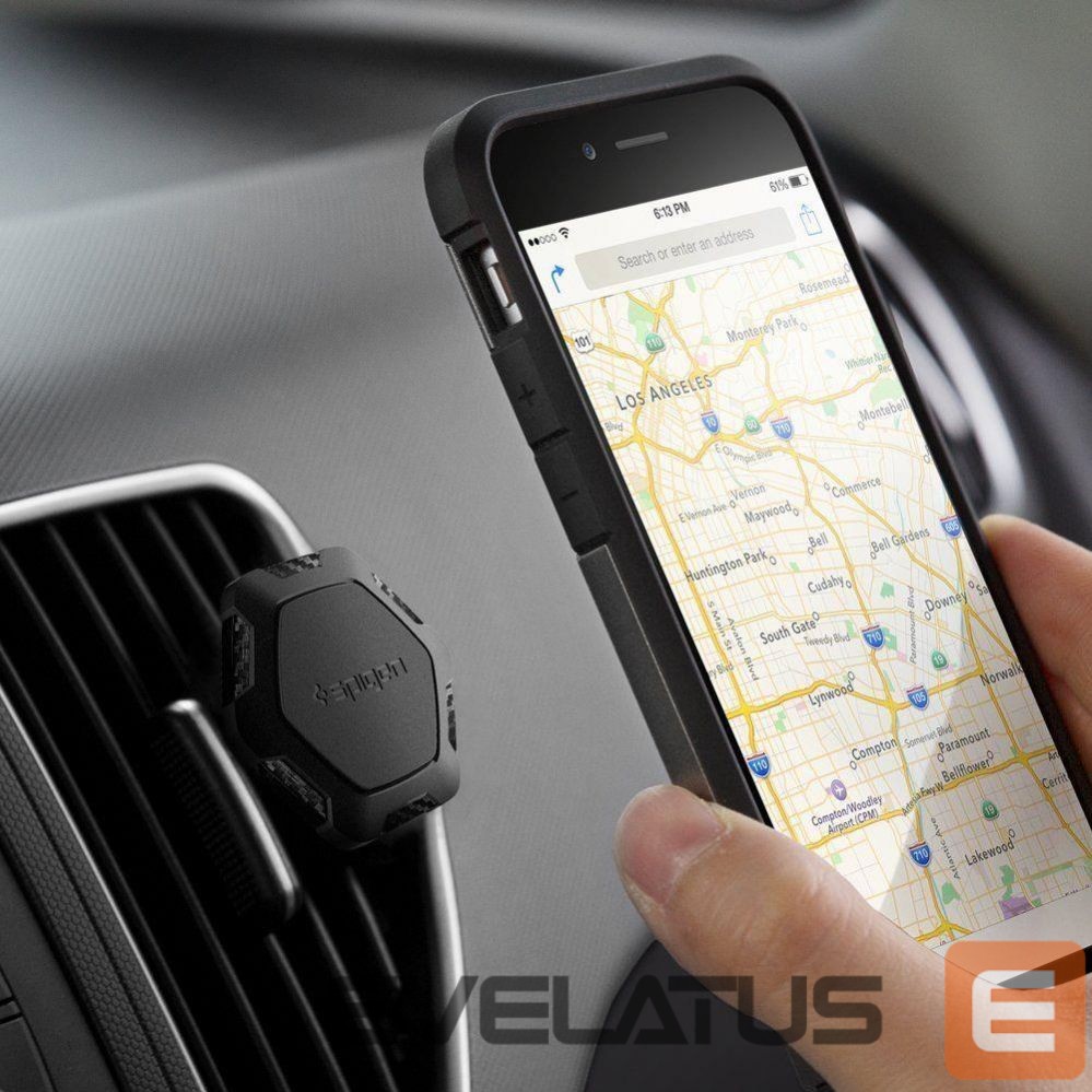 Back panel cover Spigen Spigen QS11 Magnetic Car Air Vent Phone Holder - Black