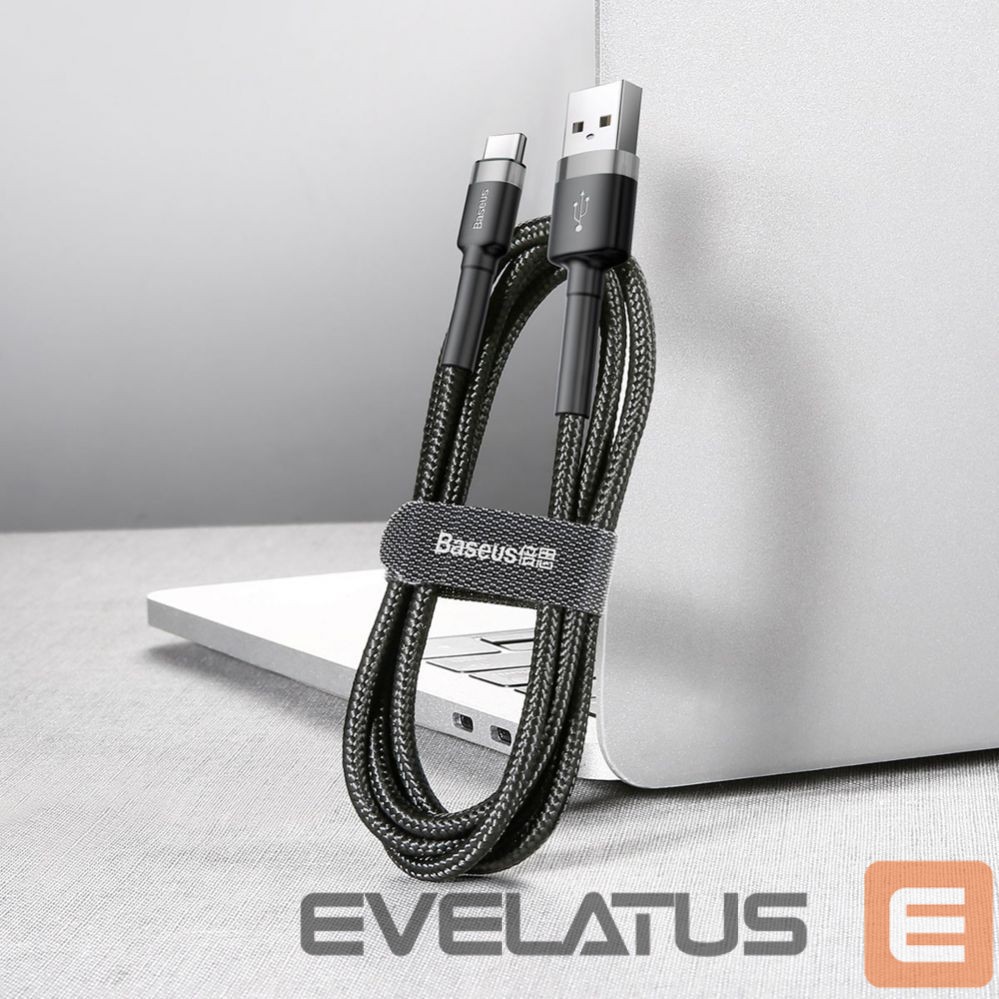 Cable Baseus Baseus Cafule USB-A / USB-C QC 3.0 3A cable 0.5 m - black-gray
