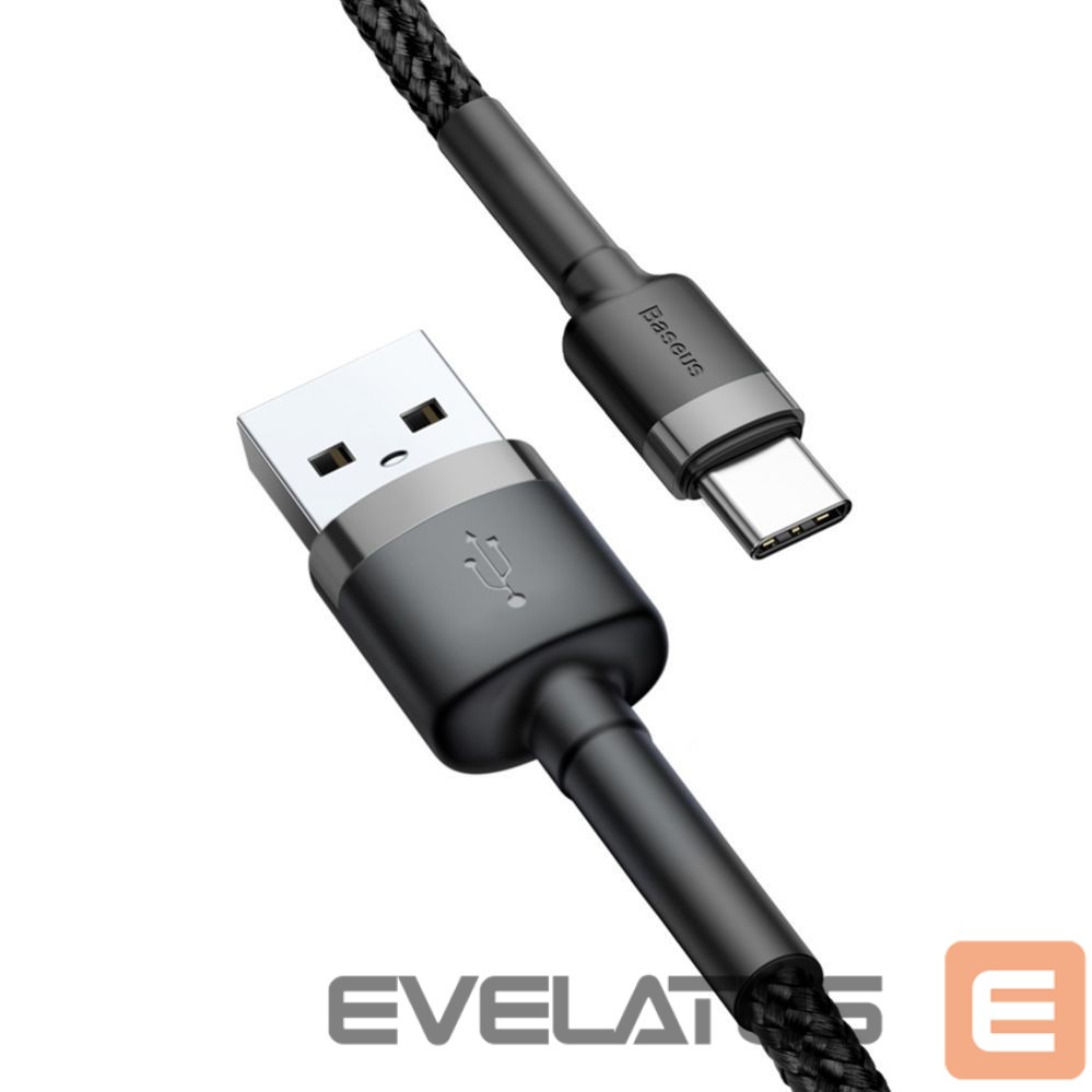Cable Baseus Baseus Cafule USB-A / USB-C QC 3.0 3A cable 0.5 m - black-gray