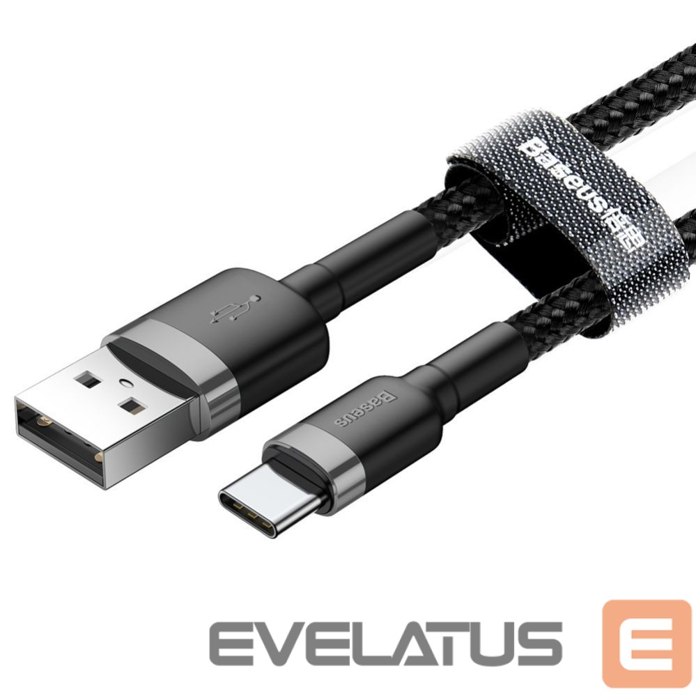 Cable Baseus Baseus Cafule USB-A / USB-C QC 3.0 3A cable 0.5 m - black-gray
