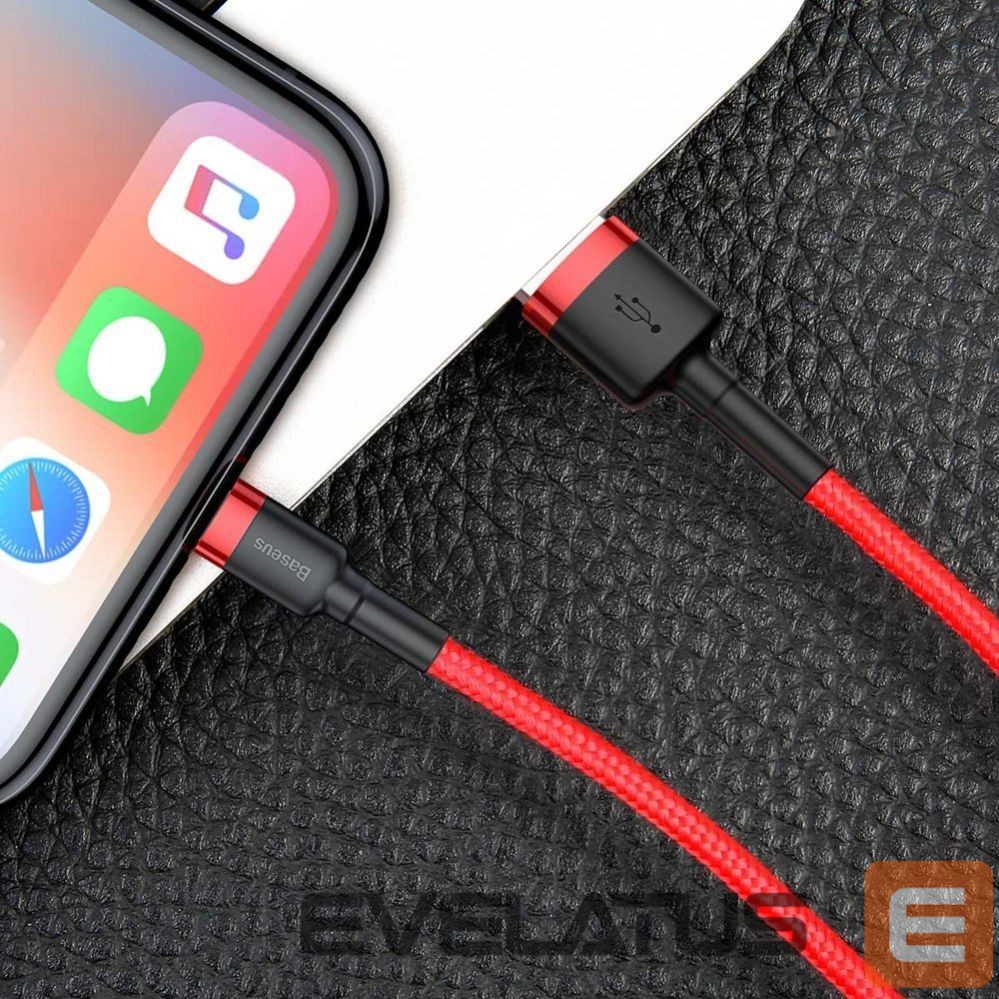 Cable Baseus Baseus Cafule USB-A / Lightning 2.4A QC 3.0 cable 0.5 m - red
