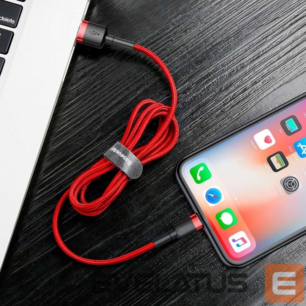 Cable Baseus Baseus Cafule USB-A / Lightning 2.4A QC 3.0 cable 0.5 m - red