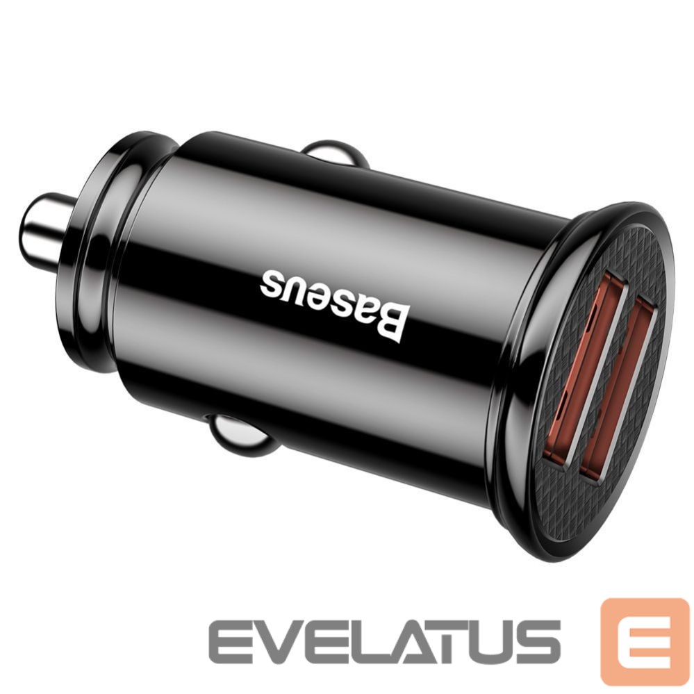 Cable Baseus Baseus Circular smart car charger 2x USB QC3.0 Quick Charge 3.0 SCP AFC 30W black (CCALL-YD01)