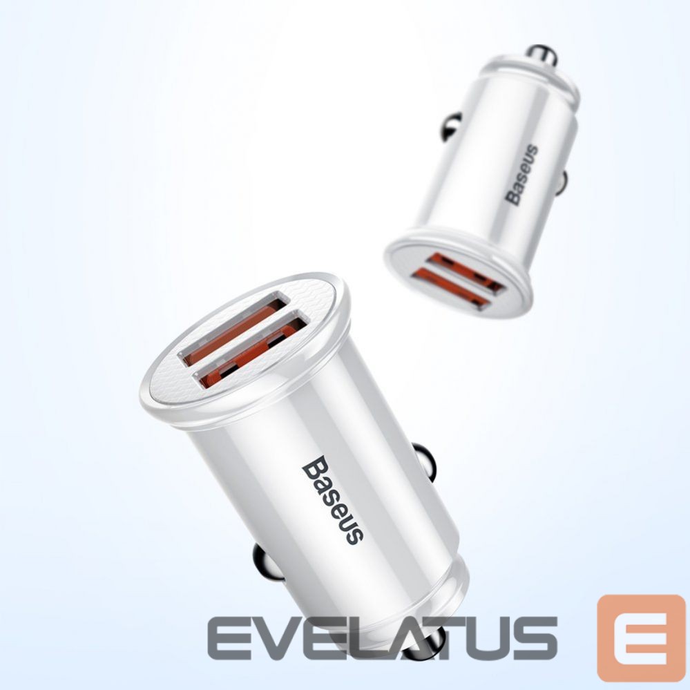 Cable Baseus Baseus Circular smart car charger 2x USB QC3.0 Quick Charge 3.0 SCP AFC 30W black (CCALL-YD01)