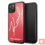 Back panel cover Karl Lagerfeld  Karl Lagerfeld KLHCN65DLKSRE iPhone 11 Pro Max czerwony/red hard case Signature Glitter 