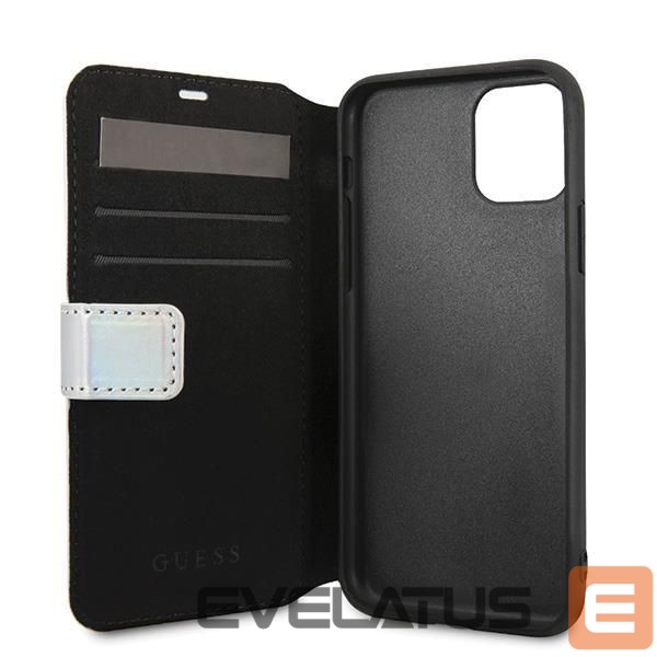 Back panel cover Guess Guess GUFLBKN58BLD iPhone 11 Pro silver/silver book Iridescent