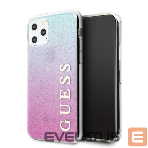 Back panel cover Guess Guess GUHCN65PCUGLPBL iPhone 11 Pro Max rose blue/pink blue hard case Glitter Gradient