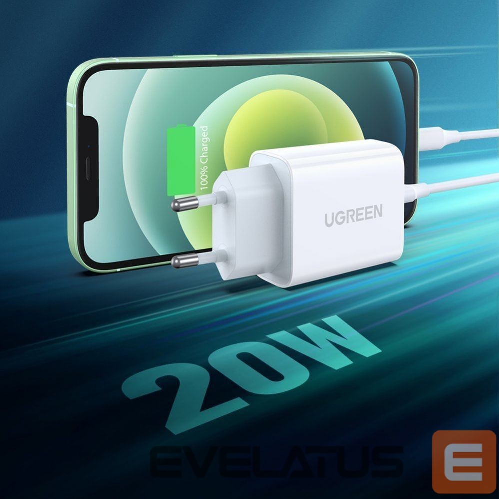 Adapter Ugreen USB charger Power Delivery 3.0 Quick Charge 4.0+ 20W 3A (60450) White