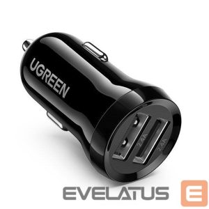 Auto charger Ugreen  Ugreen car charger 2x USB 24W 4.8 A (2x 2.4 A) black (50875) Black