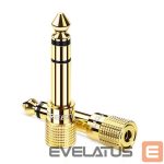Converter Ugreen  adapter 3.5 mm mini jack to 6.3 mm jack adapter gold (20503) Gold